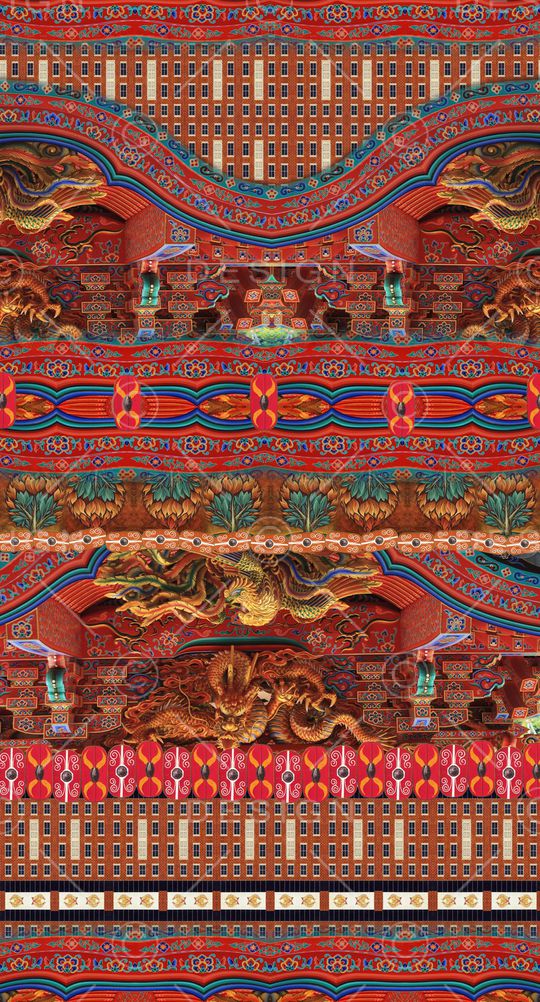 中国风印花华亿平台图片