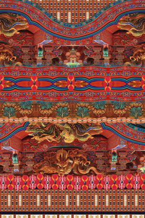 中国风印花华亿平台图片