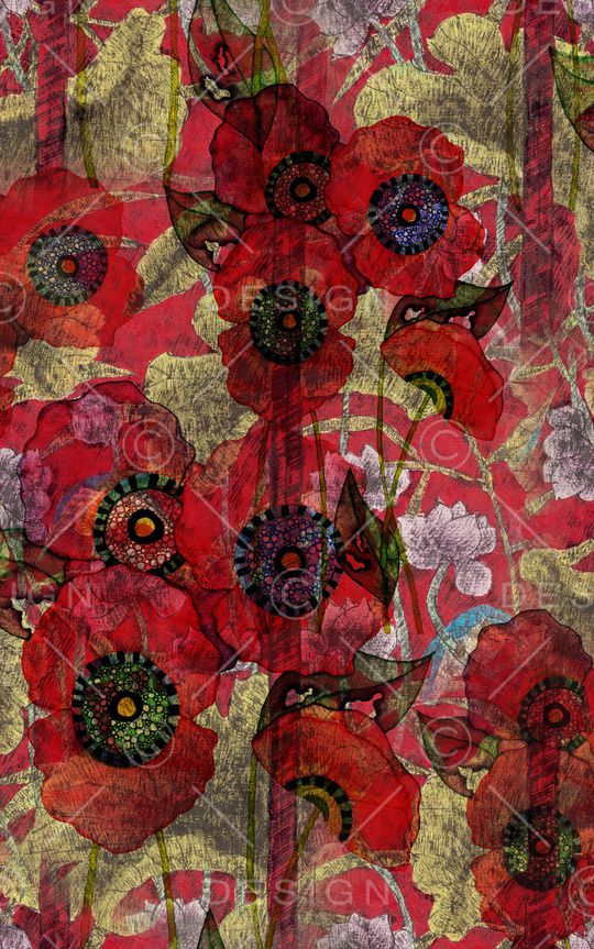 水彩花卉印花华亿平台图片