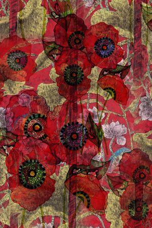 水彩花卉印花华亿平台图片