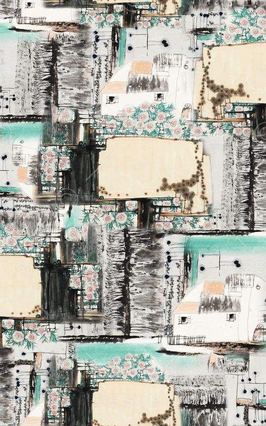 中国风印花华亿平台图片