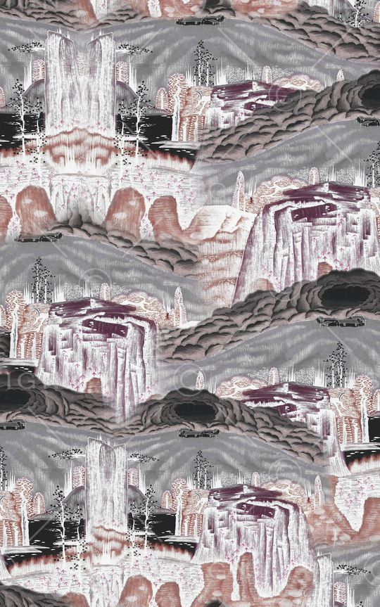 中国风印花华亿平台图片