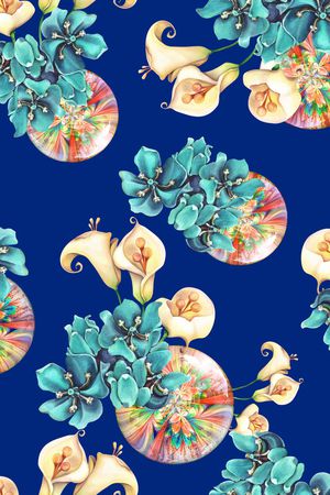 照片花卉印花华亿平台图片