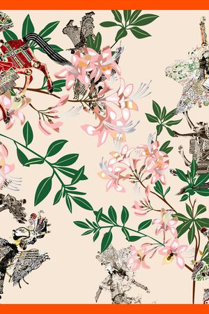 花卉印花华亿平台图片