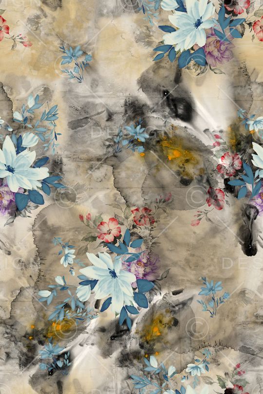 水墨风印花华亿平台图片