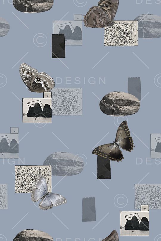 蝴蝶印花华亿平台图片