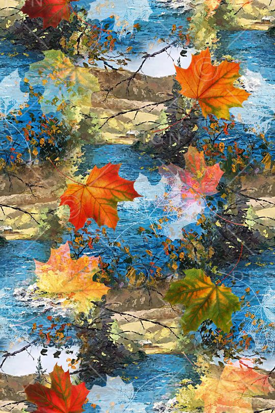 枫叶印花华亿平台图片