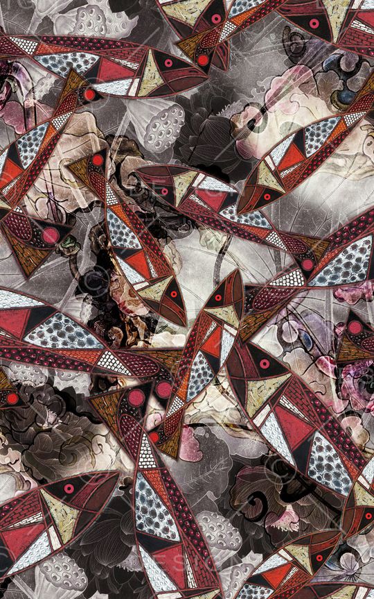 复古印花华亿平台图片