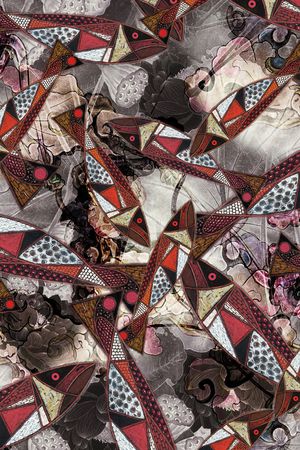 复古印花华亿平台图片