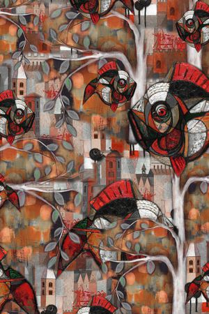 复古印花华亿平台图片