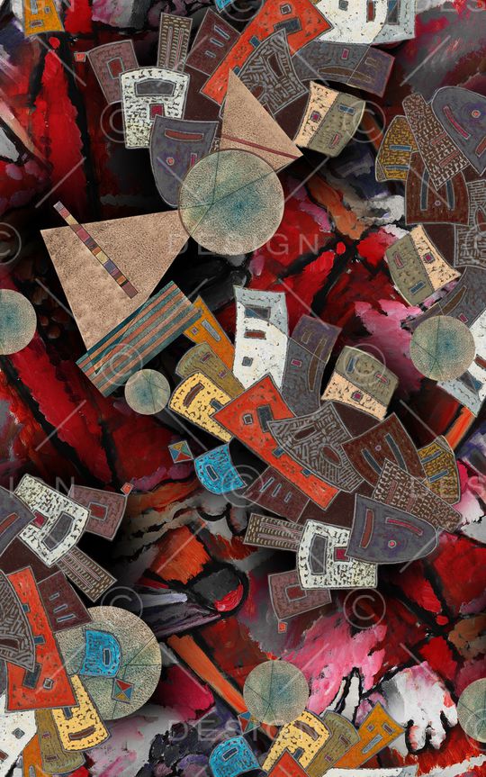 复古印花华亿平台图片