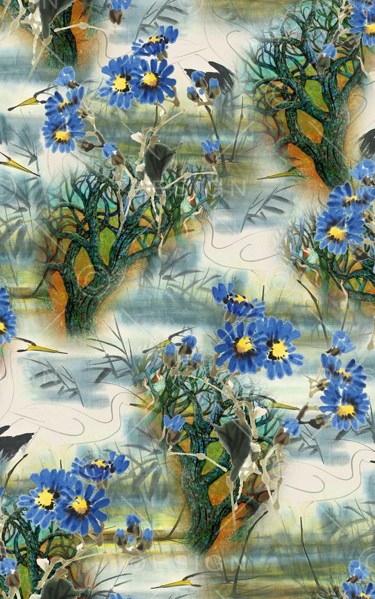 中国风印花华亿平台图片