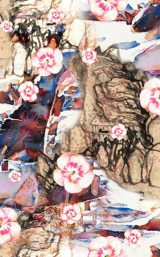 中国风印花华亿平台图片