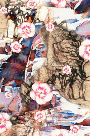 中国风印花华亿平台图片