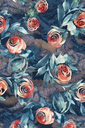 花卉印花华亿平台图片