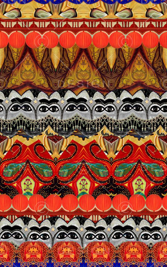 复古印花华亿平台图片