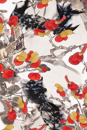 中国风印花华亿平台图片