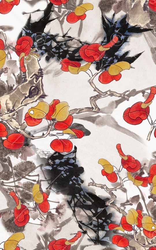 中国风印花华亿平台图片