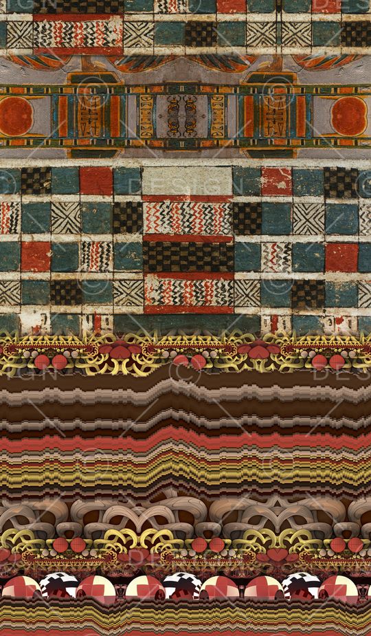 复古印花华亿平台图片