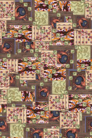 复古印花华亿平台图片