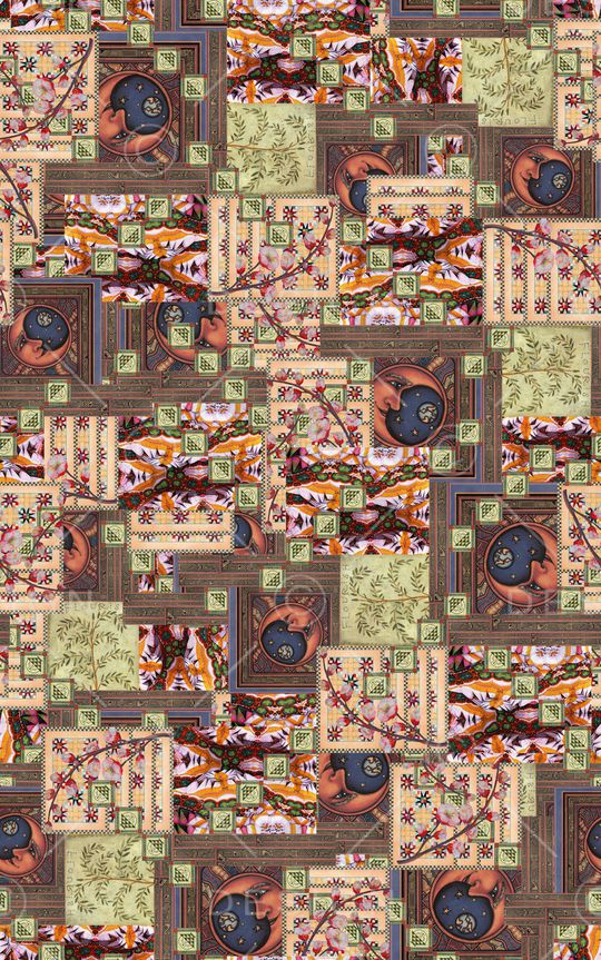 复古印花华亿平台图片