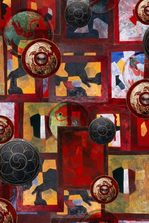 复古印花华亿平台图片