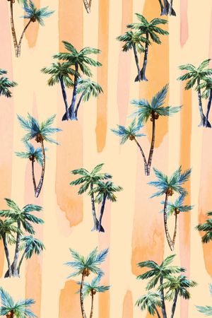 棕榈树印花华亿平台图片