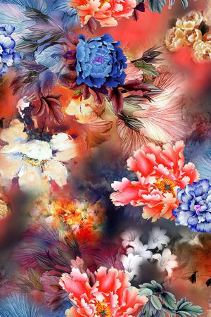 中国风印花华亿平台图片