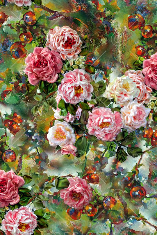 花卉印花华亿平台图片