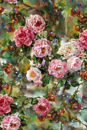 花卉印花华亿平台图片