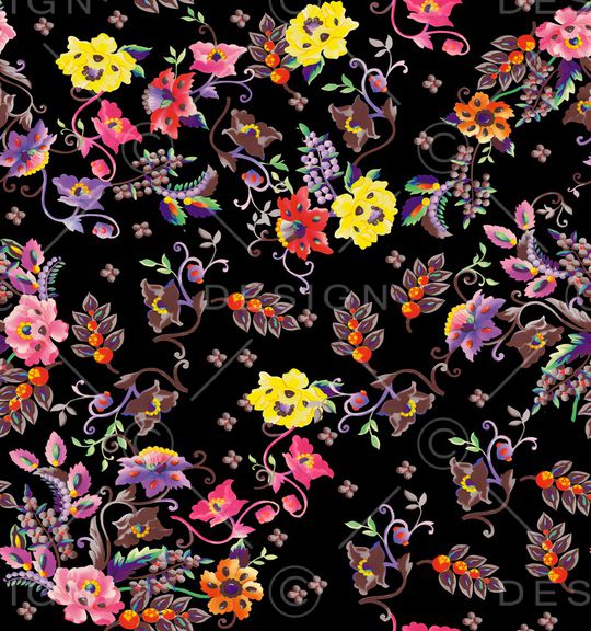 女装个性花卉印花华亿平台图片