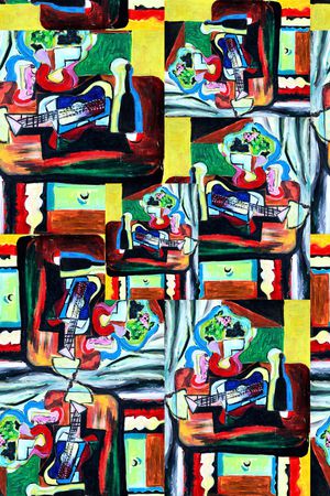 抽象印花华亿平台图片