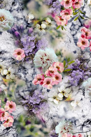 花卉印花华亿平台图片