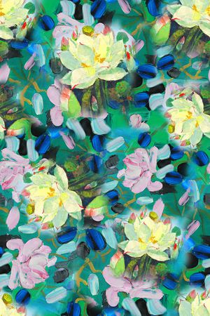 荷花印花华亿平台图片