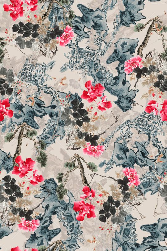 中国风印花华亿平台图片