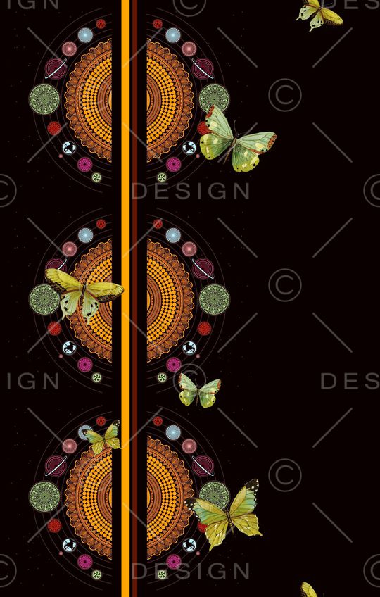 黑底花印花华亿平台图片