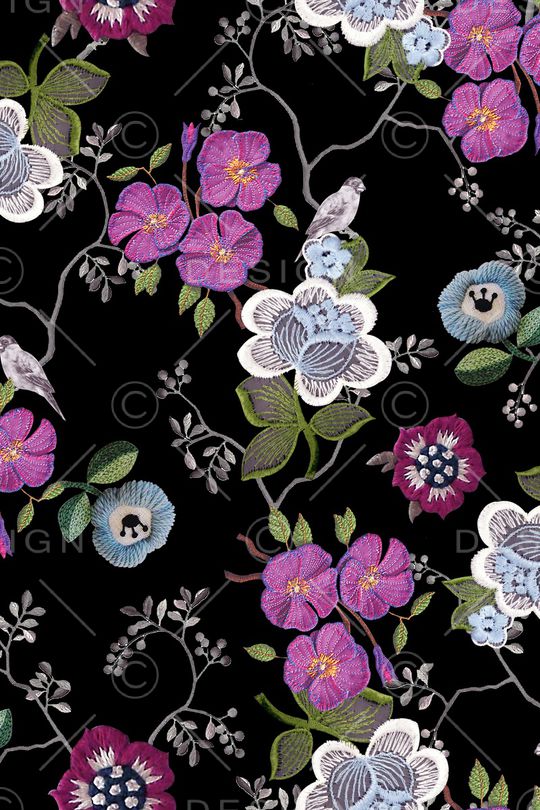 花卉印花华亿平台图片