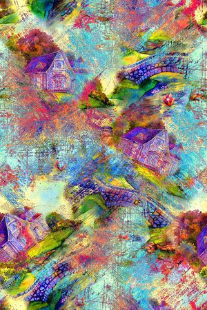 抽象印花华亿平台图片