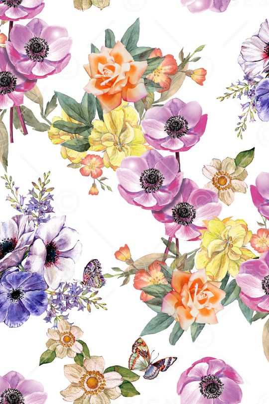 花卉印花华亿平台图片