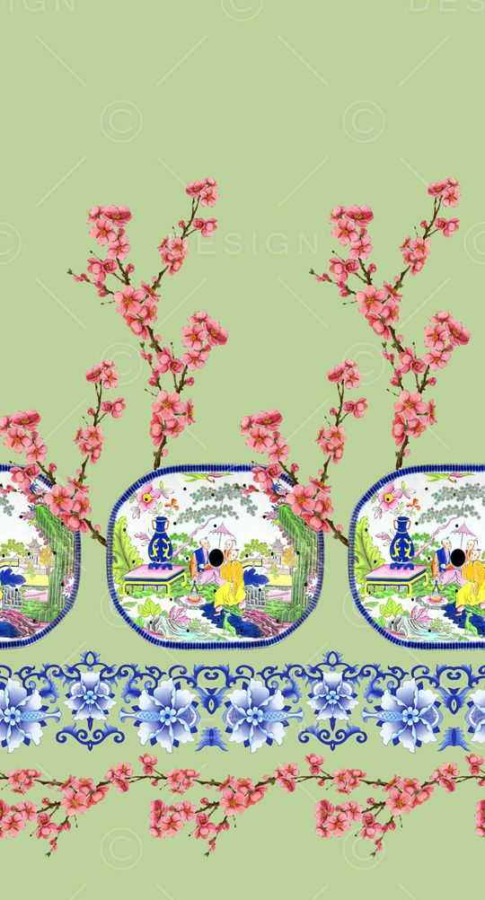 中国风印花华亿平台图片