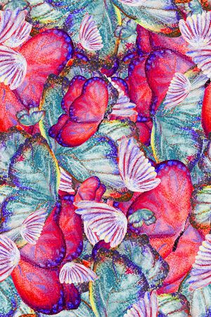 蝴蝶印花华亿平台图片