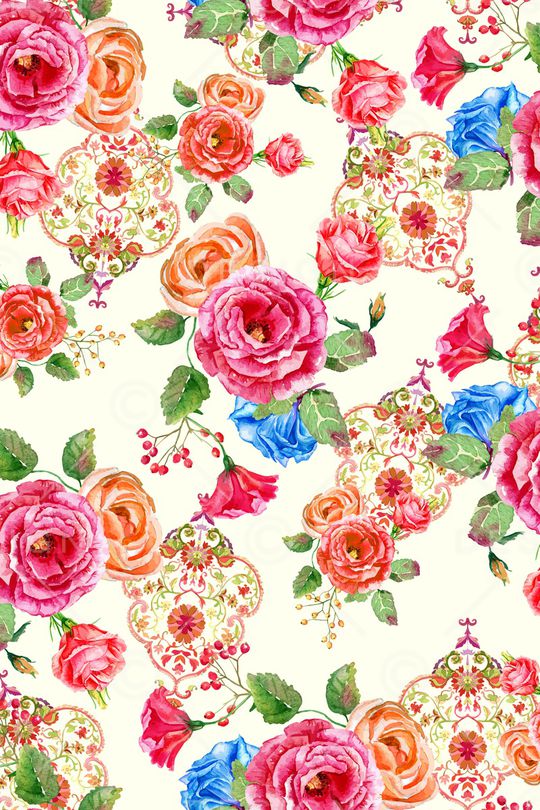 清爽底色花印花华亿平台图片