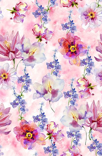 904766-时尚女装手绘花卉- 红色