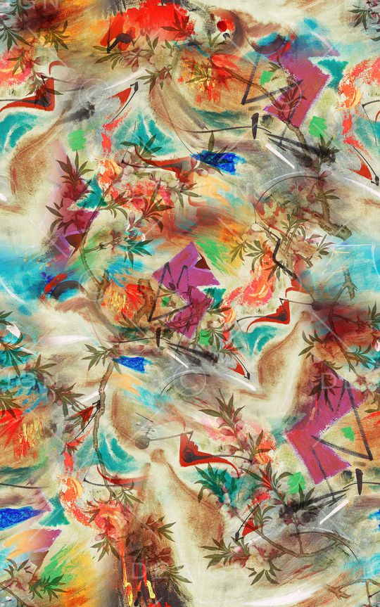 抽象印花华亿平台图片