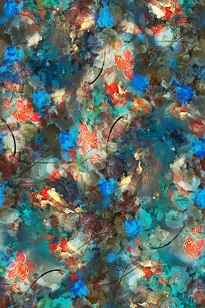 荷花印花华亿平台图片