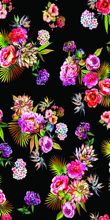 彩底花卉印花华亿平台图片