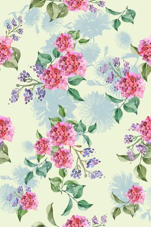 绣球花印花华亿平台图片