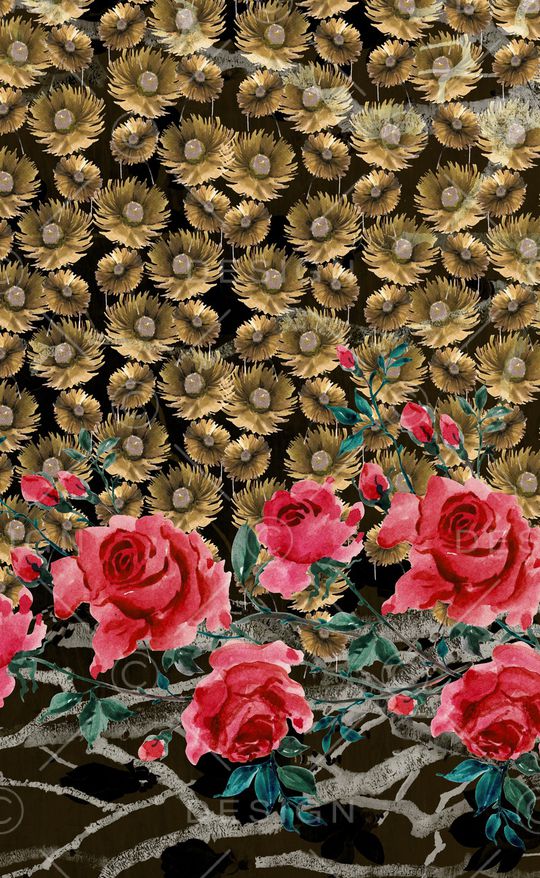 花卉印花华亿平台图片