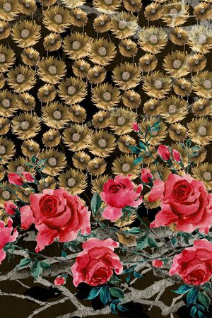 花卉印花华亿平台图片