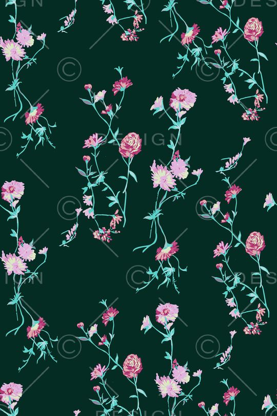 蔷薇花印花华亿平台图片